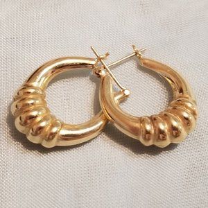 Vintage Italiam Hoop Earrings